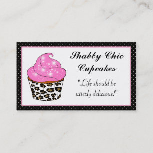 Cartões de visitas do cupcake do chique