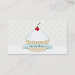 Cartões de visitas do cupcake do fosco do branco