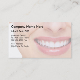 Cartões de visitas do dentista