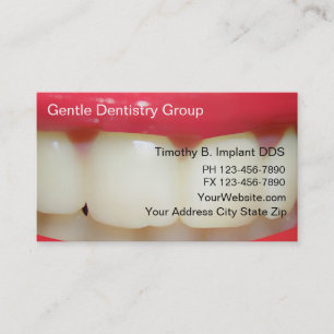 Cartões de visitas do dentista