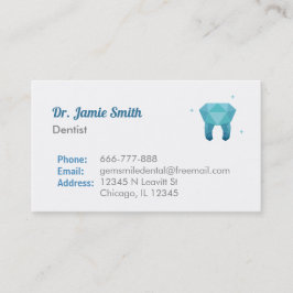 Cartões de visitas do dentista do logotipo do