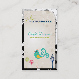 Cartões de visitas do design gráfico do passarinho