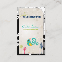 Cartões de visitas do design gráfico do passarinho