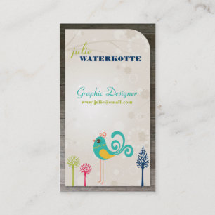 Cartões de visitas do design gráfico do passarinho