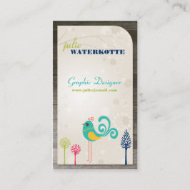 Cartões de visitas do design gráfico do passarinho