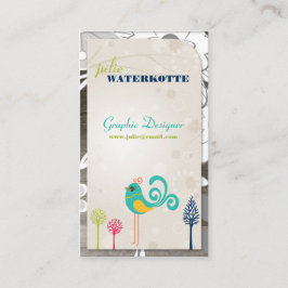 Cartões de visitas do design gráfico do passarinho