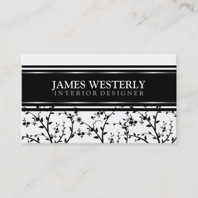 Cartões de visitas do Designer Interior Profission (Frente)