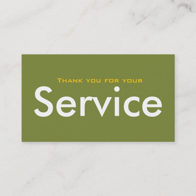 Cartões de visitas do dia de veteranos (Frente)