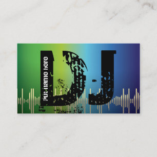 Cartões de visitas do disco-jóquei do DJ