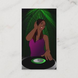 Cartões de visitas do DJ da mulher