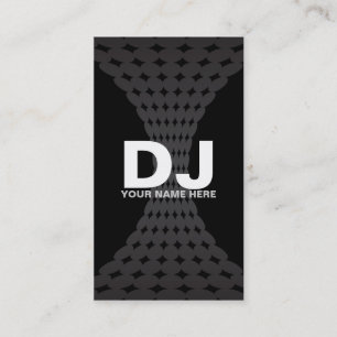 Cartões de visitas do DJ do inclinação de Techn