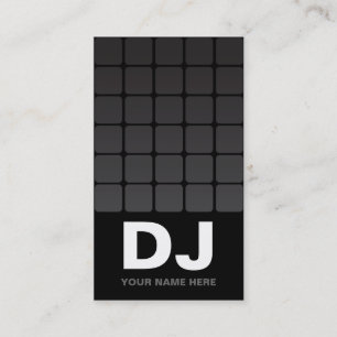 Cartões de visitas do DJ do inclinação de Techn