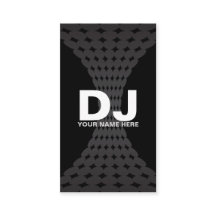 Cartões de visitas do DJ do inclinação de Techno