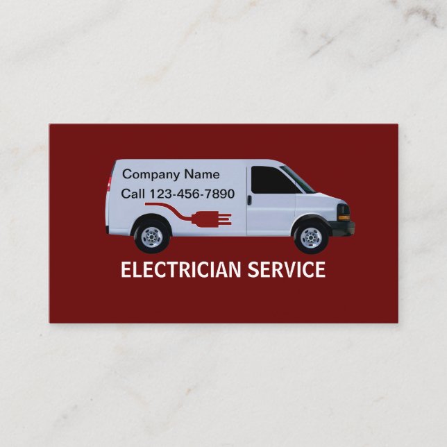 Cartões de visitas do eletricista (Frente)