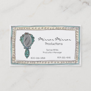 Cartões de visitas do espelho do Doodle