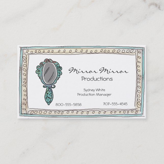 Cartões de visitas do espelho do Doodle (Frente)