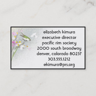 Cartões de visitas do Estilo Asiático do Vintage B