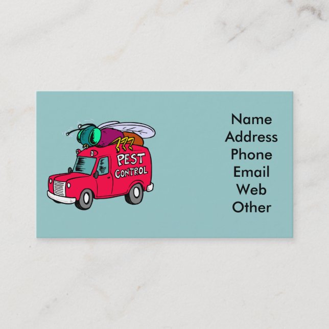 Cartões de visitas do Exterminator (Frente)