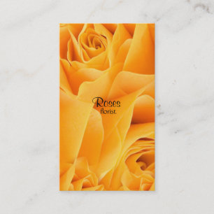 Cartões de visitas do florista dos rosas amarelos