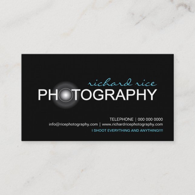 Cartões de visitas do fotógrafo (Frente)