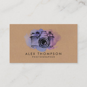 Cartões de visitas do fotógrafo da câmera da