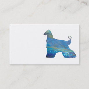 Cartões de visitas do galgo afegão do Opal