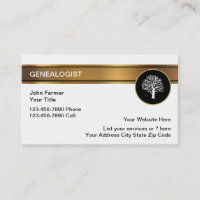 Cartões de visitas do Genealogist