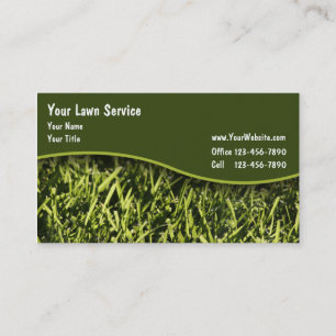 Cartões de visitas do gramado