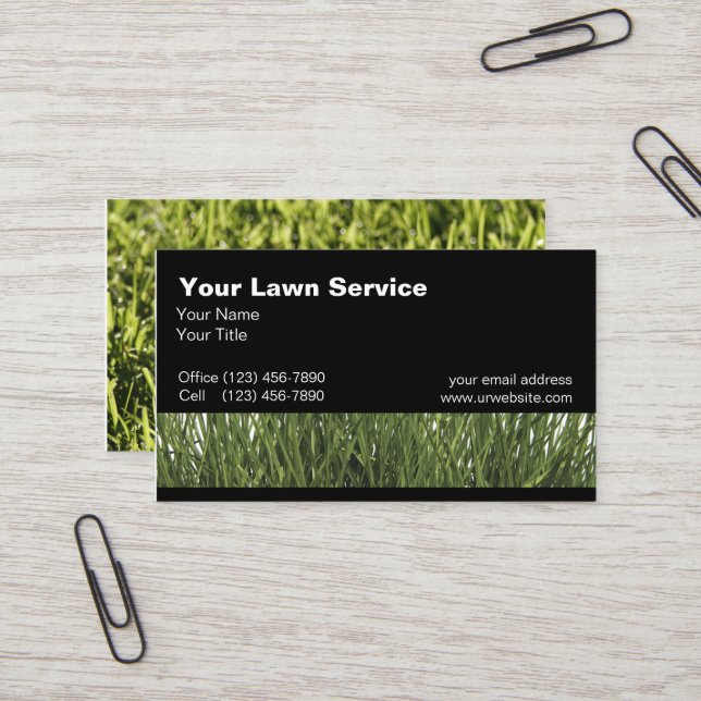 Cartões de visitas do gramado (Frente/Verso In Situ)