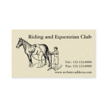 Cartões de visitas do grampeamento do cavalo da