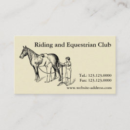 Cartões de visitas do grampeamento do cavalo da
