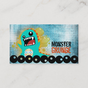 Cartões de visitas do Grunge do monstro