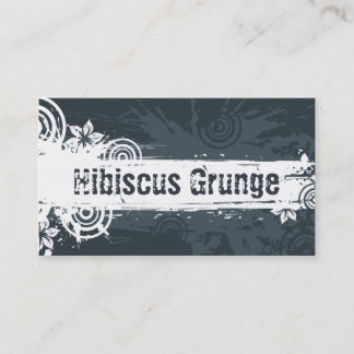 Cartões de visitas do Hibiscus Grunge