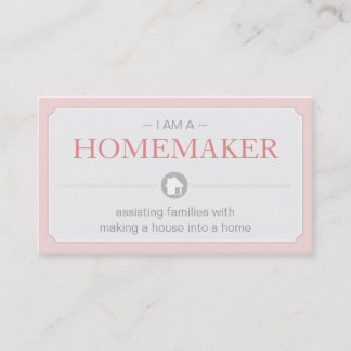 Cartões de visitas do Home Maker