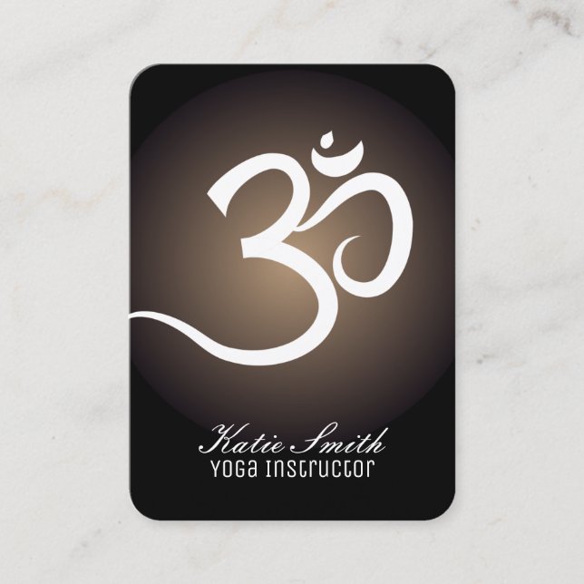 Cartões de visitas do instrutor da ioga (Frente)