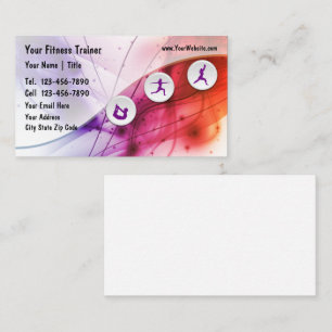 Cartões de visitas do instrutor da malhação