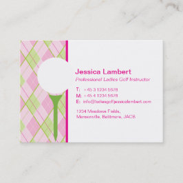 Cartões de visitas do instrutor do golfe das