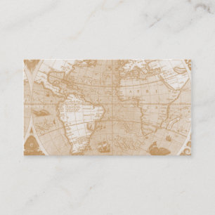 Cartões de visitas do mapa do mundo