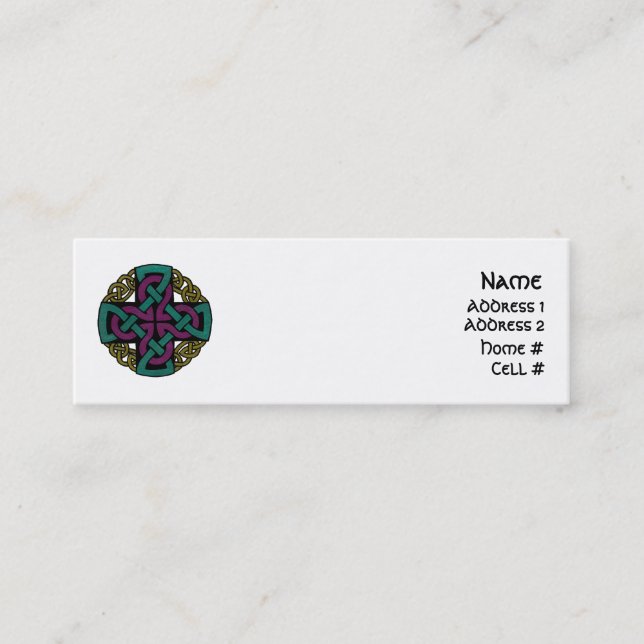 Cartões de visitas do medalhão (Frente)