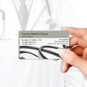 Cartões de visitas do médico de família