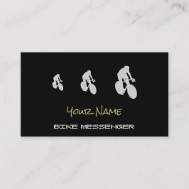 Cartões de visitas do mensageiro da bicicleta ou