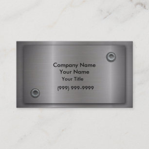 Cartões de visitas do metal