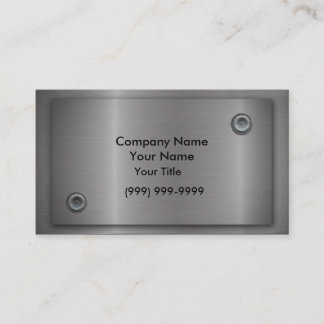 Cartões de visitas do metal