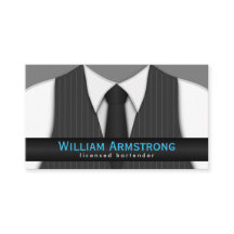 Cartões de visitas do mineiro Pinstripe Suit Vest