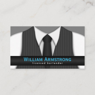 Cartões de visitas do mineiro Pinstripe Suit Vest