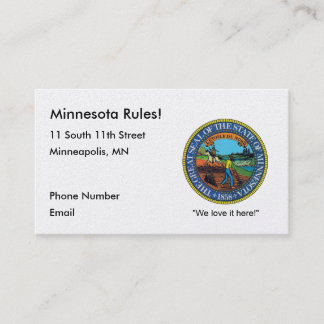 Cartões de visitas do Minnesota