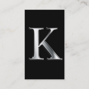 cartões de visitas do monograma K