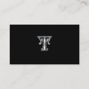 Cartões de visitas do monograma T