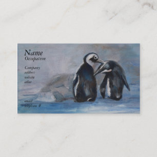 Cartões de visitas do pinguim
