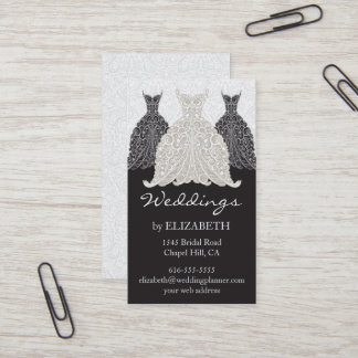 Cartões de visitas do planejador do casamento